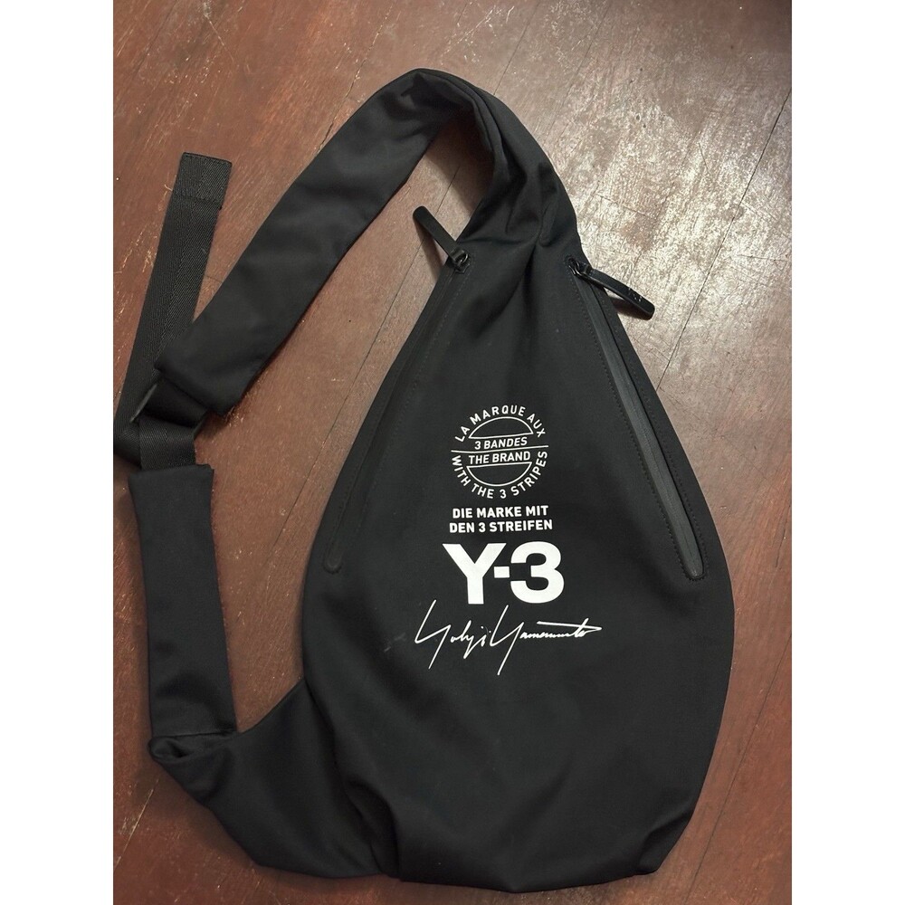 Adidas Y-3 Yohji Yamamoto Sling Bag Black Crossbody Shoulder Backpack Techwear - Picture 3 of 10